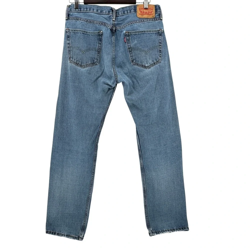 Levi Strauss‎ 505 Mens Jeans 34x34 Medium Wash Straight Leg Denim Zip Fly